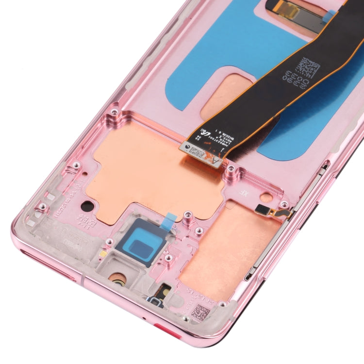 Original Dynamic AMOLED Material LCD Screen and Digitizer Full Assembly with Frame for Samsung Galaxy S20