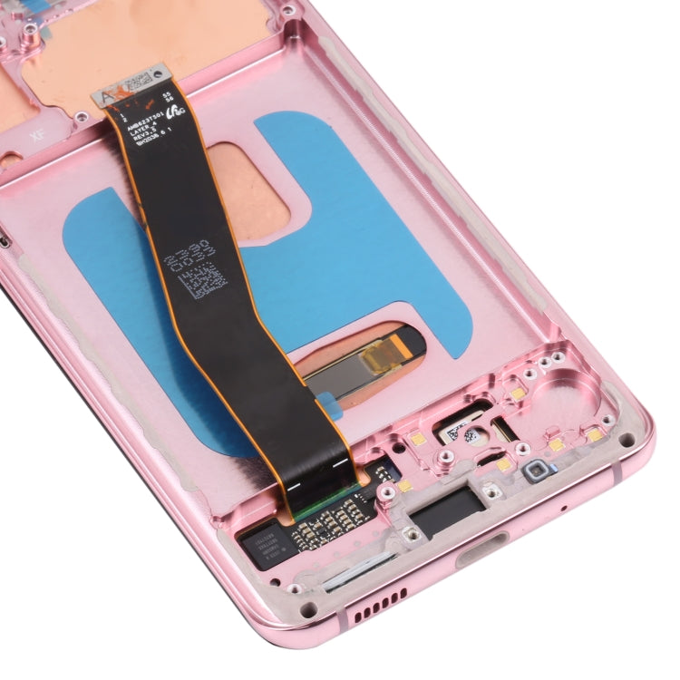Original Dynamic AMOLED Material LCD Screen and Digitizer Full Assembly with Frame for Samsung Galaxy S20