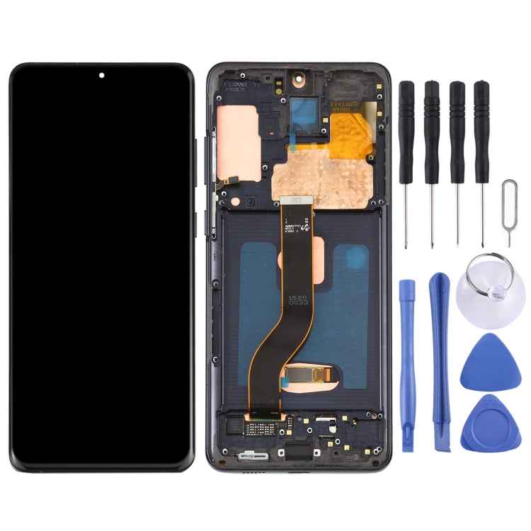 Original Dynamic AMOLED Material LCD Screen and Digitizer Full Assembly With Frame for Galaxy S20+ 4G, For Samsung Galaxy S20+ 4G (Original )