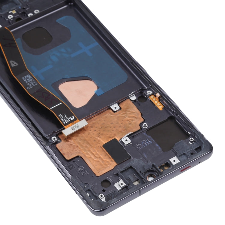 Original Super AMOLED Material LCD Screen and Digitizer Full Assembly with Frame for Galaxy S10 Lite(Frame )