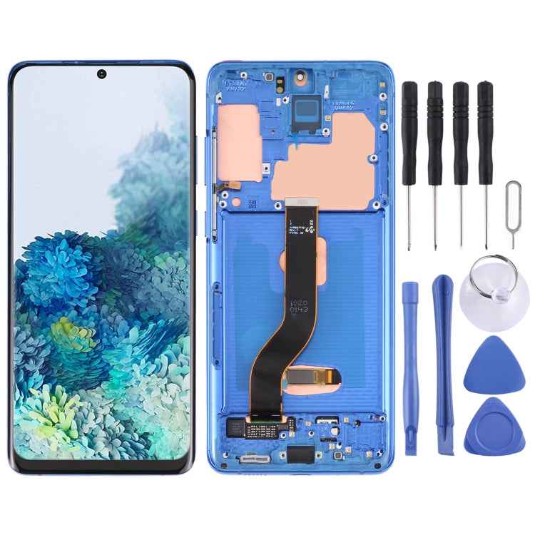 Original LCD Screen and Digitizer Full Assembly with Frame for Samsung Galaxy S20+ 5G SM-G986B/G985, For Samsung Galaxy S20+ 5G, For Samsung Galaxy S20+ 5G(Dark Blue), For Samsung Galaxy S20+(Original)