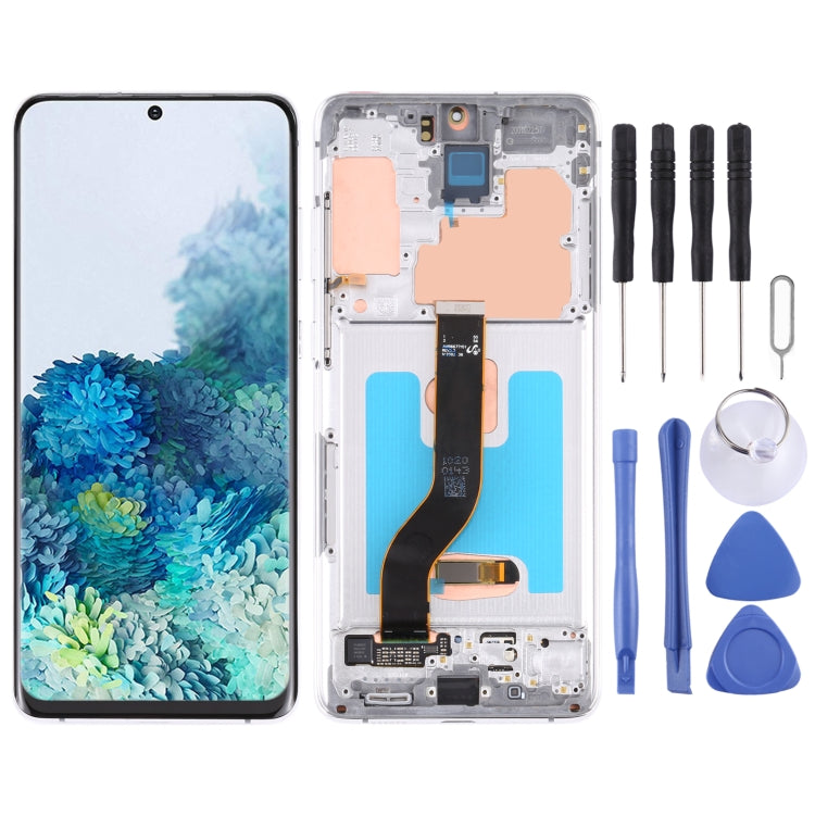 Original LCD Screen and Digitizer Full Assembly with Frame for Samsung Galaxy S20+ 5G SM-G986B/G985(Original)