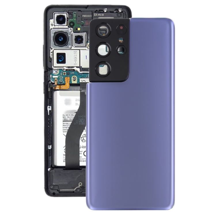 Funda de batería para Samsung Galaxy S21 Ultra con protector de lente de cámara: diseño duradero y elegante