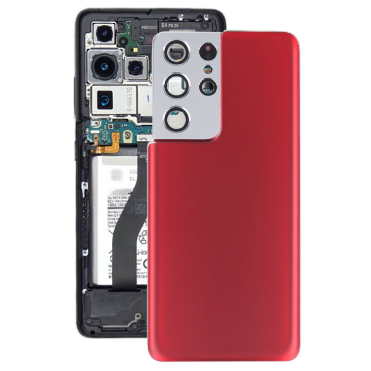 Funda de batería para Samsung Galaxy S21 Ultra con protector de lente de cámara: diseño duradero y elegante