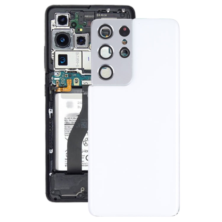 Funda de batería para Samsung Galaxy S21 Ultra con protector de lente de cámara: diseño duradero y elegante