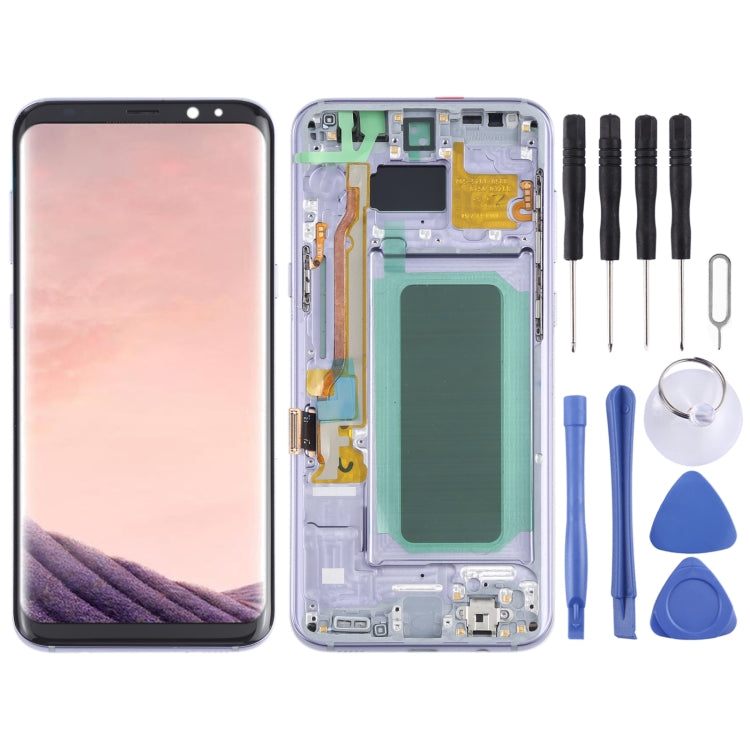 OLED Material LCD Screen and Digitizer Full Assembly with Frame for Samsung Galaxy S8+ SM-G955, For Samsung Galaxy S8+(OLED)