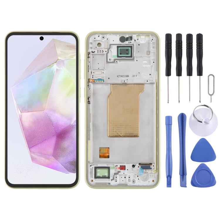 For Samsung Galaxy A35 SM-A356B Original LCD Screen Digitizer Full Assembly with Frame, For Samsung Galaxy A35(Original), For Samsung Galaxy A35 (Original)