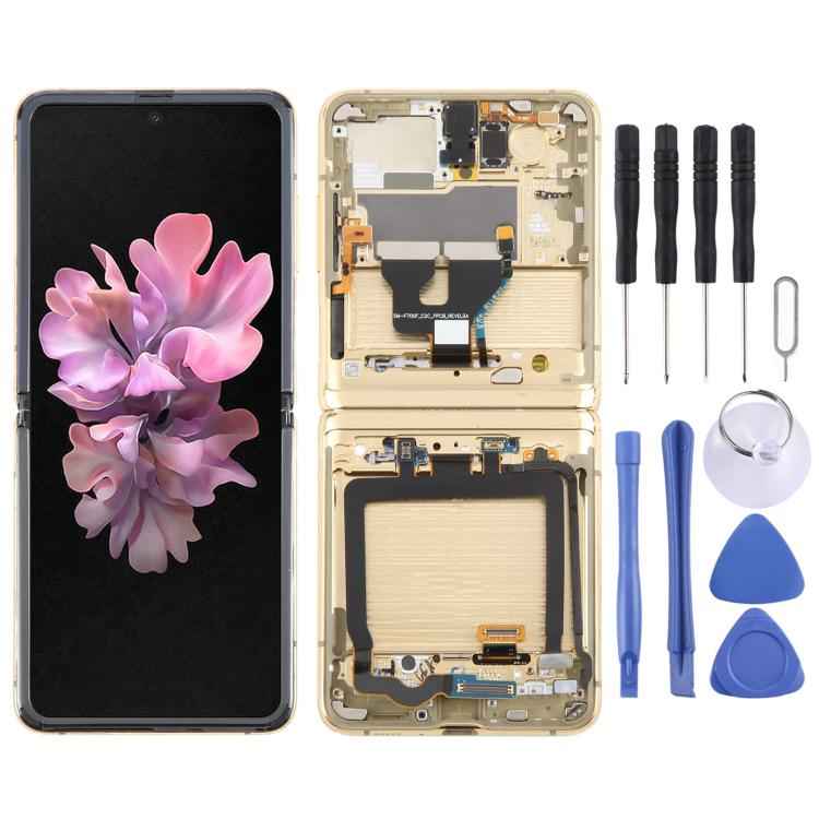 For Samsung Galaxy Z Flip SM-F700 LCD Screen Digitizer Full Assembly with Frame, For Samsung Galaxy Z Flip