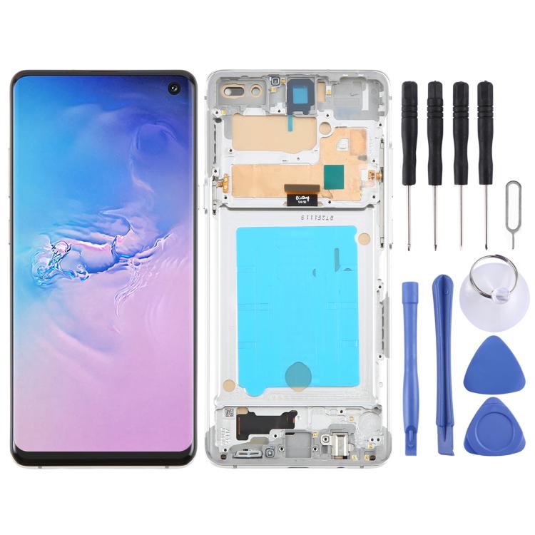 For Samsung Galaxy S10 5G SM-G977B TFT LCD Screen Digitizer Full Assembly with Frame