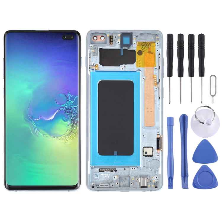 LCD Screen and Digitizer Full Assembly with Frame for Samsung Galaxy S10+, For Samsung Galaxy S10+