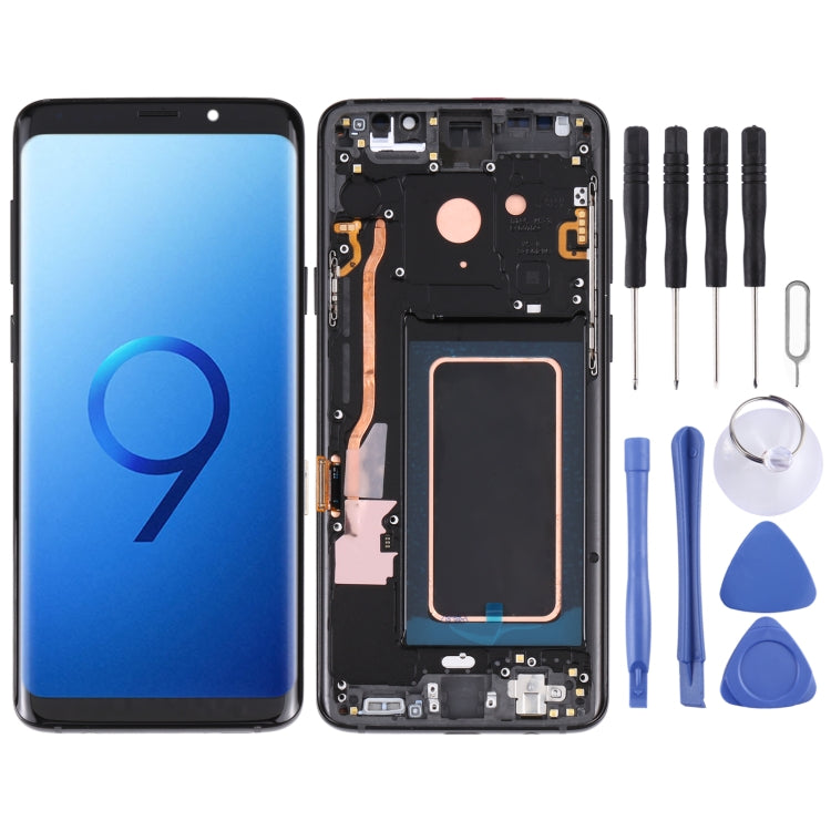 Super AMOLED Material LCD Screen and Digitizer Full Assembly with Frame for Galaxy S9+ / G965F / G965F / DS / G965U / G965W / G9650, For Samsung Galaxy S9+, For Galaxy S9+ (Frame), For Galaxy S9+