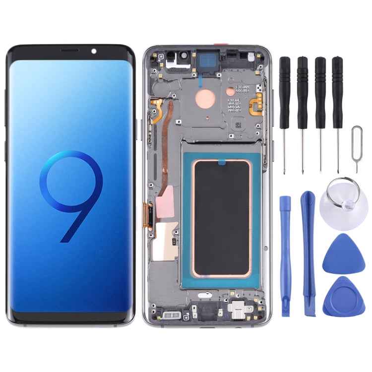 Super AMOLED Material LCD Screen and Digitizer Full Assembly with Frame for Galaxy S9+ / G965F / G965F / DS / G965U / G965W / G9650, For Samsung Galaxy S9+, For Galaxy S9+ (Frame), For Galaxy S9+