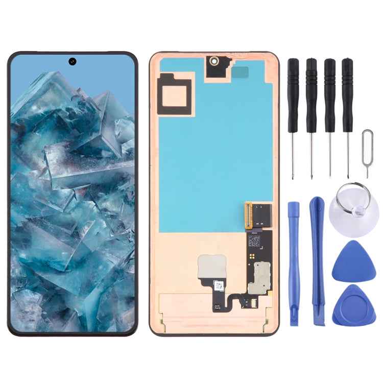 For Google Pixel 8 Pro GC3VE G1MNW Original AMOLED LCD Screen with Digitizer Full Assembly, For Google Pixel 8 Pro (with Fingerprint Cable)