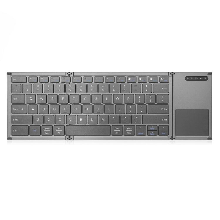Mini teclado inalámbrico Bluetooth ultrafino multifunción de tres pliegues B066S