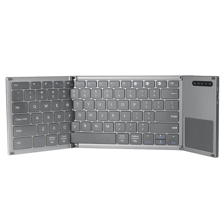 Mini teclado inalámbrico Bluetooth ultrafino multifunción de tres pliegues B066S