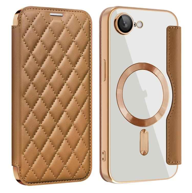 Shield Magsafe RFID Anti-theft Rhombus Leather Phone Case