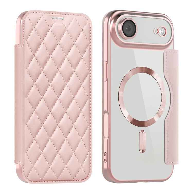 Shield Magsafe RFID Anti-theft Rhombus Leather Phone Case