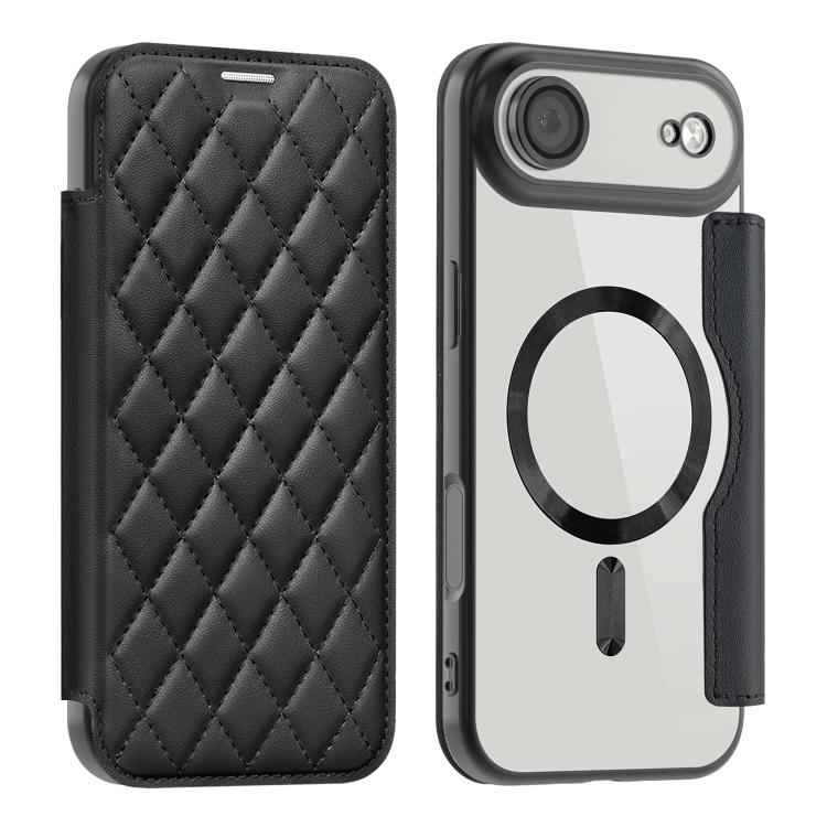 Shield Magsafe RFID Anti-theft Rhombus Leather Phone Case