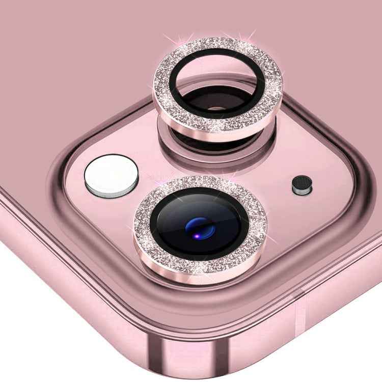 ENKAY Hat-Prince Glitter Rear Lens Aluminium Alloy Tempered Glass Film, For iPhone 15 Pro / 15 Pro Max, For iPhone 15 / 15 Plus