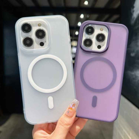 Transparent TPU Hybrid PC Magsafe Phone Case