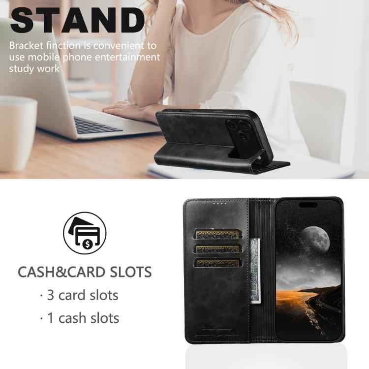 Suteni Calf Texture Horizontal Flip Leather Phone Case