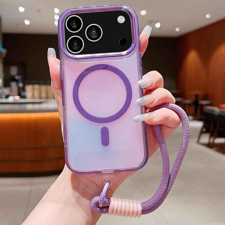 Bright Shadow  Magsafe Discoloration Phone Case with Wrist Strap