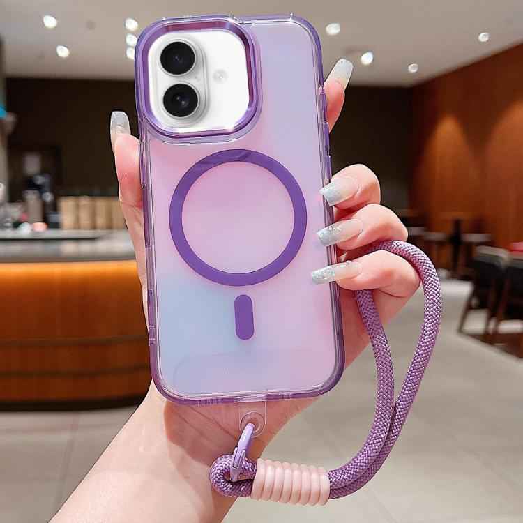 Bright Shadow  Magsafe Discoloration Phone Case with Wrist Strap