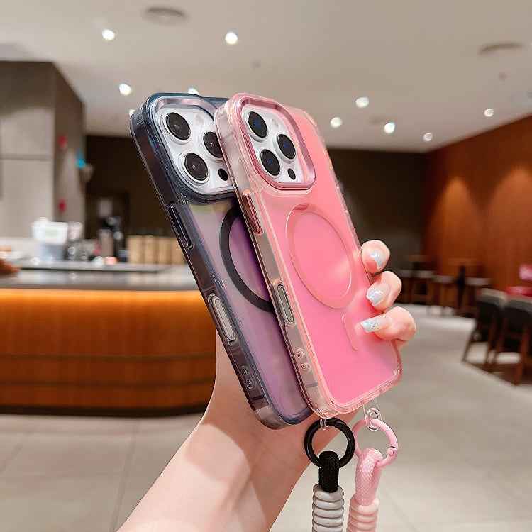 Bright Shadow  Magsafe Discoloration Phone Case with Wrist Strap