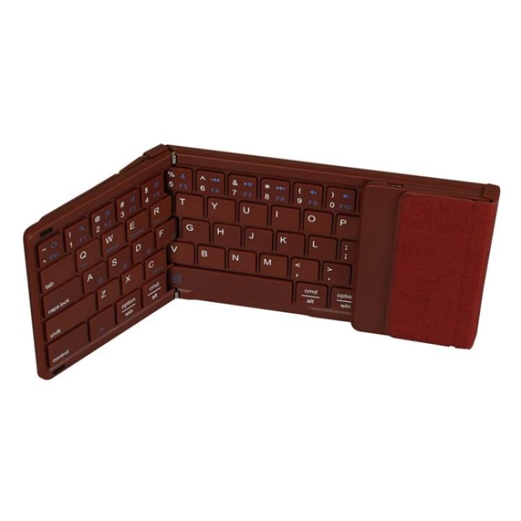 Teclado Bluetooth inalámbrico portátil B077T con panel táctil: diseño plegable y compacto