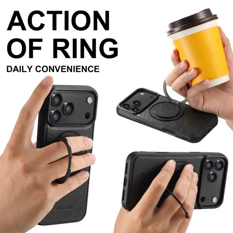 Suteni G3 Oil Wax 360 Rotation Holder MagSafe Back Phone Case