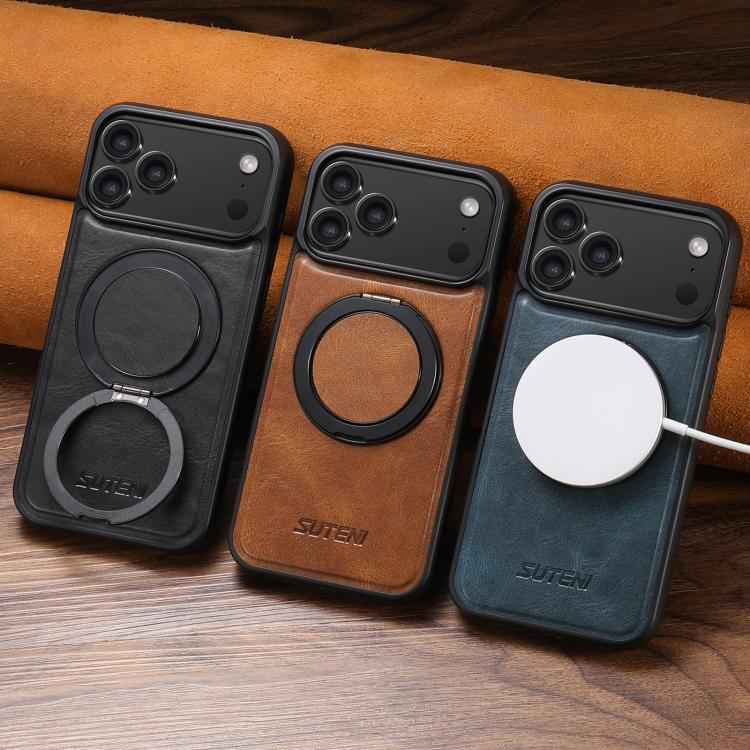 Suteni G3 Oil Wax 360 Rotation Holder MagSafe Back Phone Case
