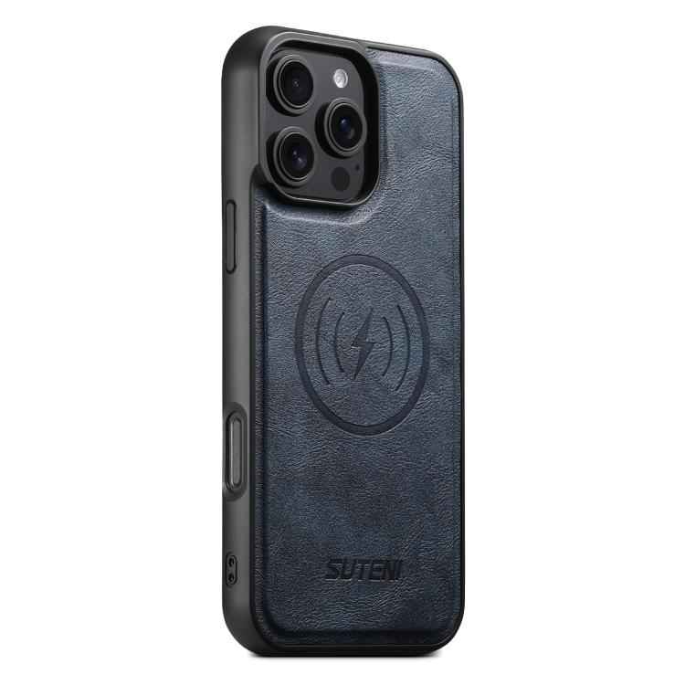 Suteni G5 Cowhide Leather MagSafe Magnetic Phone Case