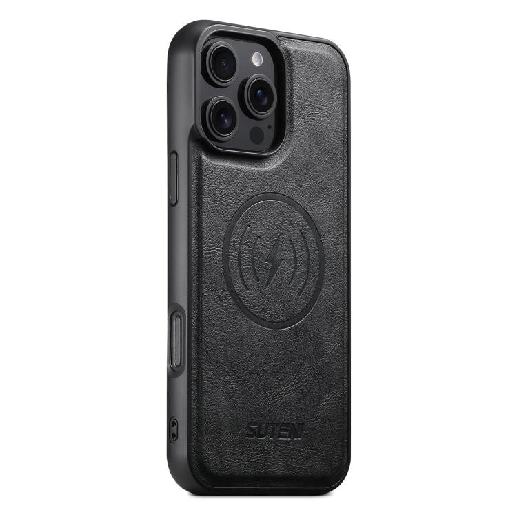 Suteni G5 Cowhide Leather MagSafe Magnetic Phone Case