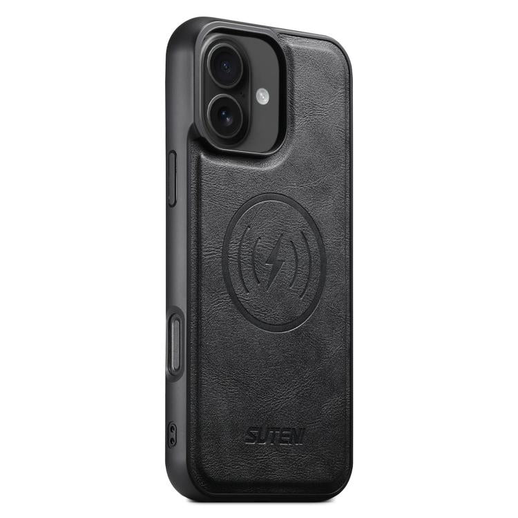 Suteni G5 Cowhide Leather MagSafe Magnetic Phone Case