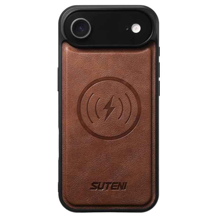 Suteni G5 Cowhide Leather MagSafe Magnetic Phone Case