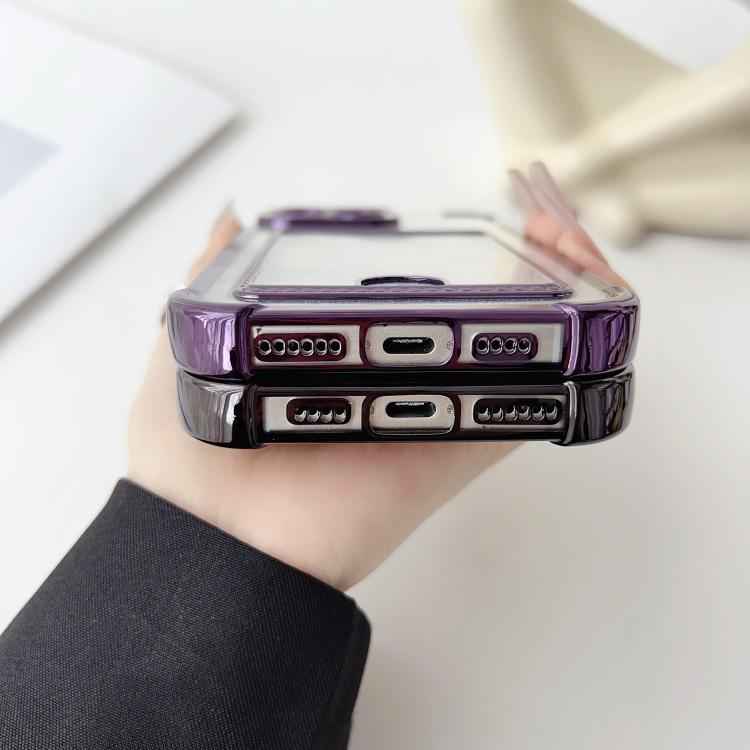 Four-cornered Glitter Electroplated Card Bag TPU Phone Case