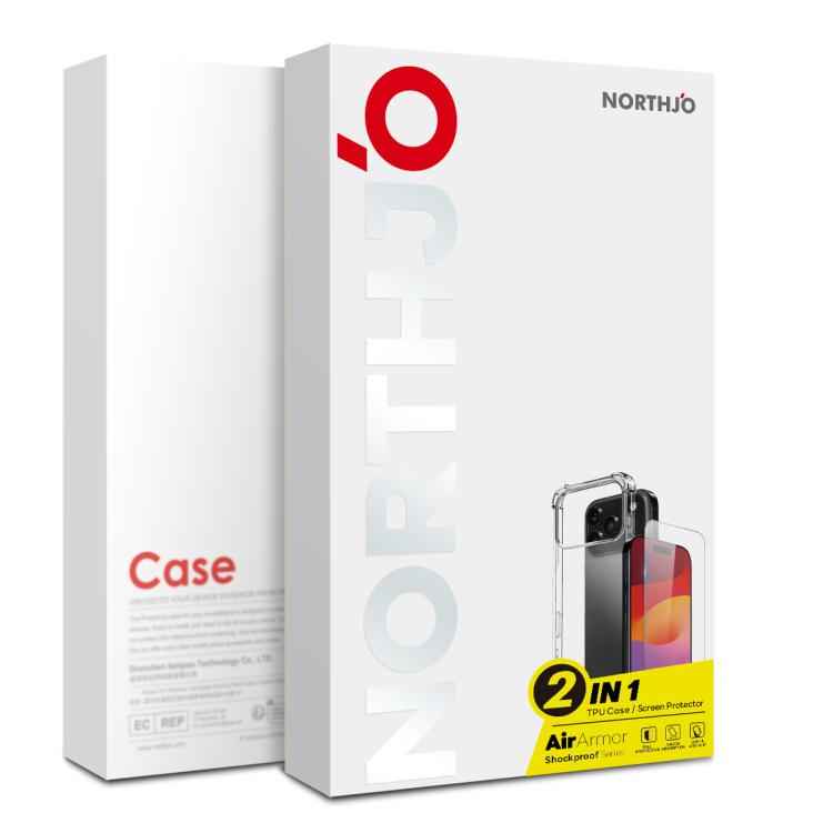 NORTHJO 2 in 1 TPU Airbag Shockproof Phone Case with Screen Film