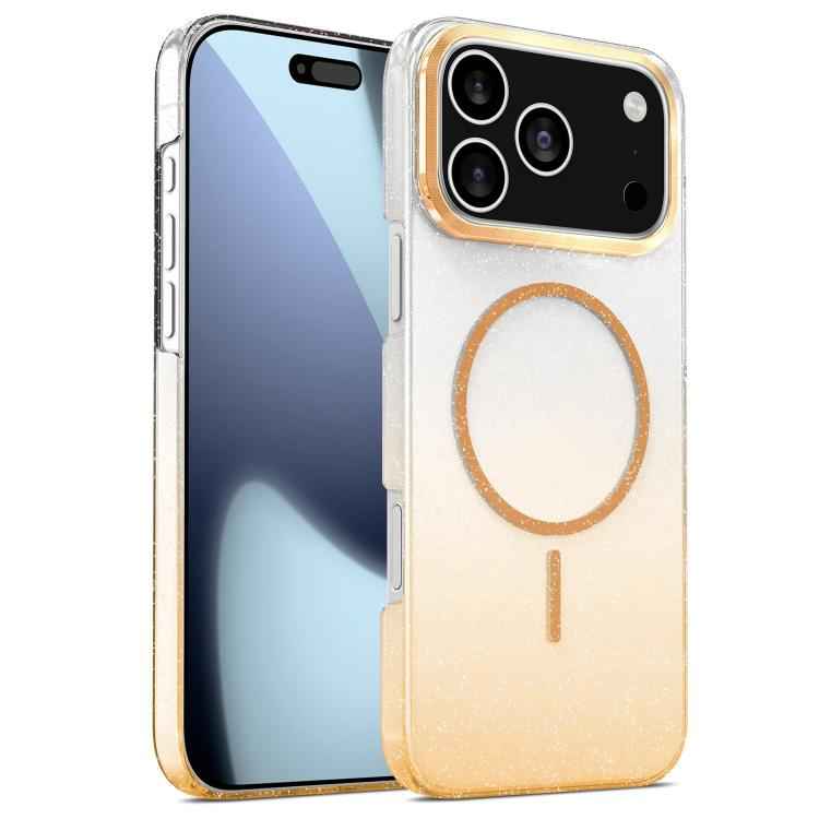 Gold Diamond Glitter Gradient MagSafe Shockproof Phone Case