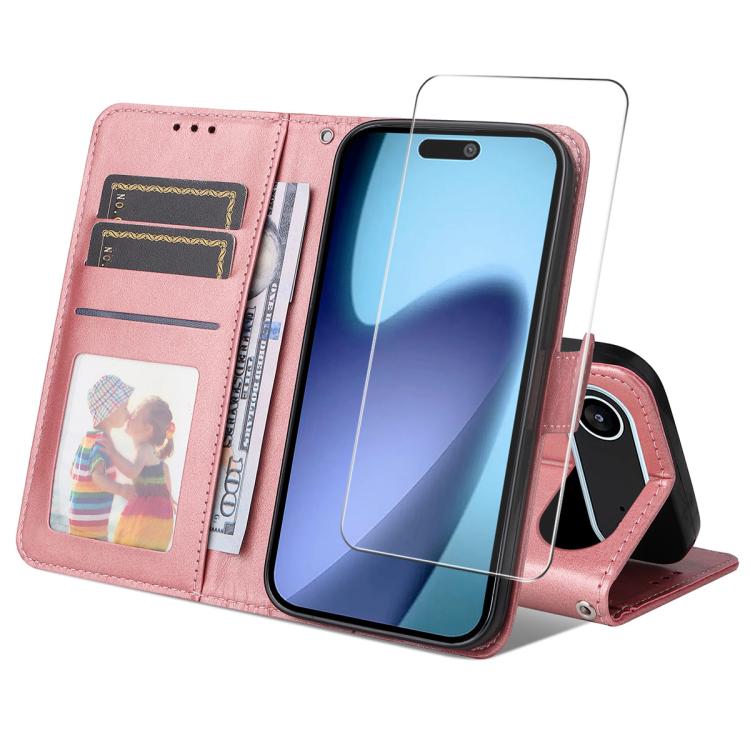 ENKAY Card Wallet Calf Texture Leather Phone Case with Thickened Glue No White Edge Film