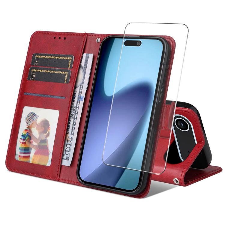 ENKAY Card Wallet Calf Texture Leather Phone Case with Thickened Glue No White Edge Film