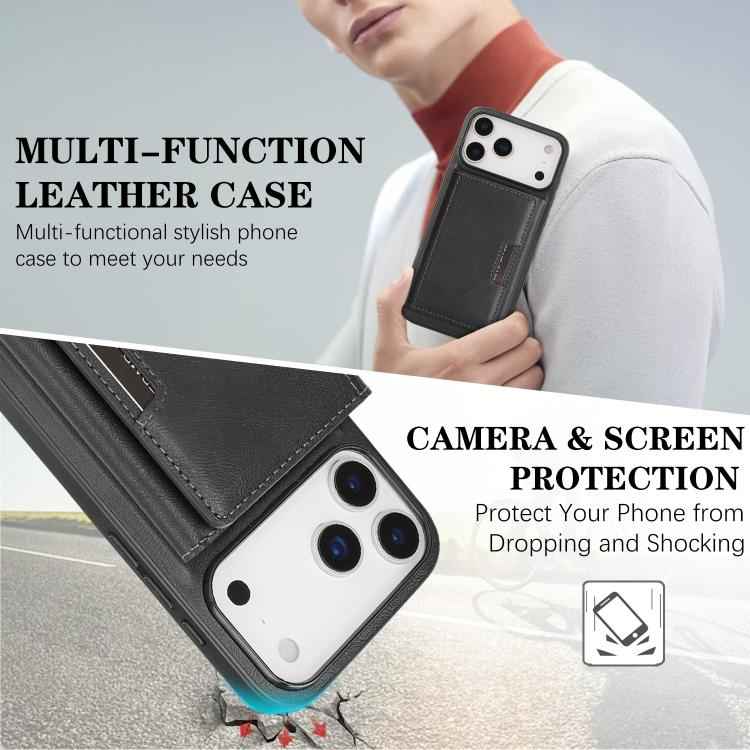 Kalebol Strong Magnetic MagSafe Tri-Fold Wallet Leather Phone Case