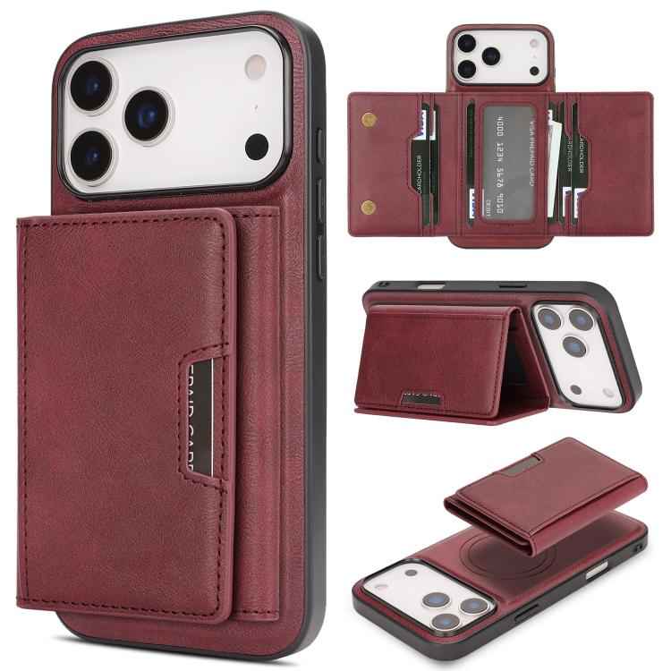 Kalebol Strong Magnetic MagSafe Tri-Fold Wallet Leather Phone Case