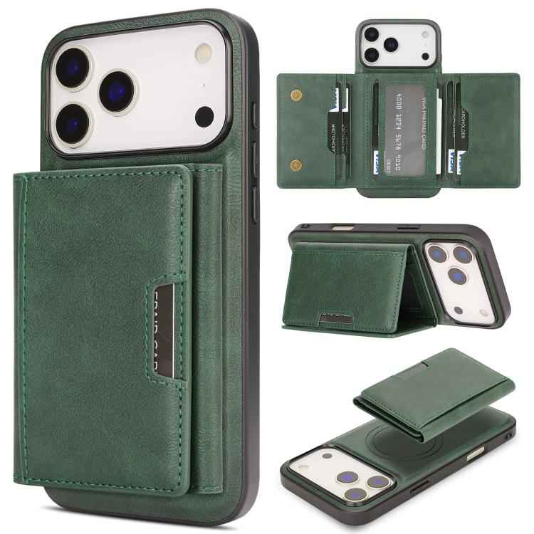 Kalebol Strong Magnetic MagSafe Tri-Fold Wallet Leather Phone Case