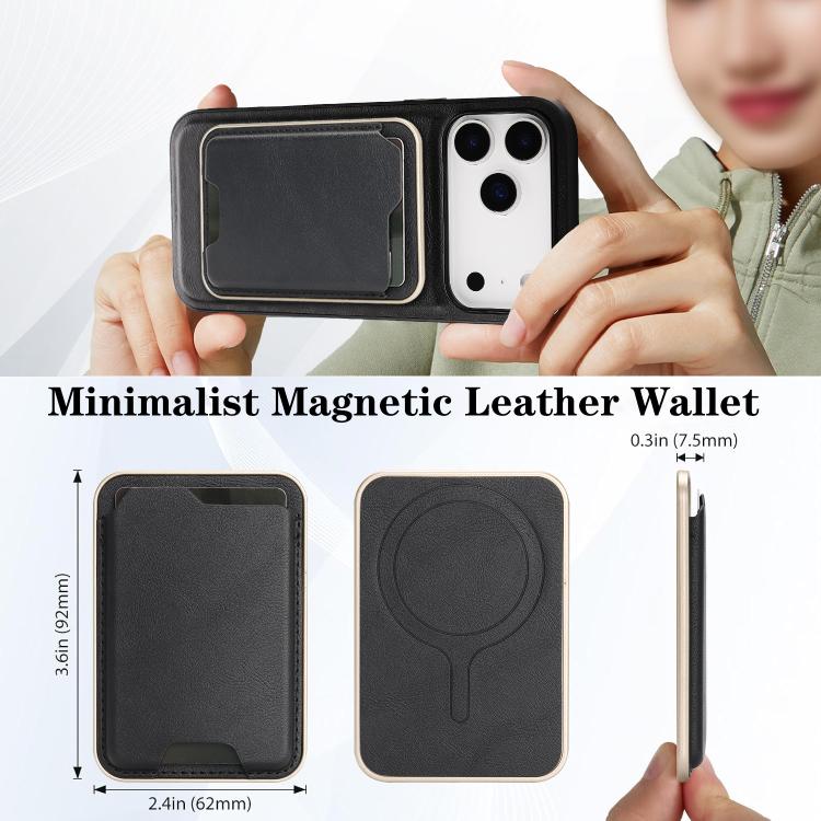 Kalebol MagSafe Leather Phone Case with Slim Magnetic Card Bag