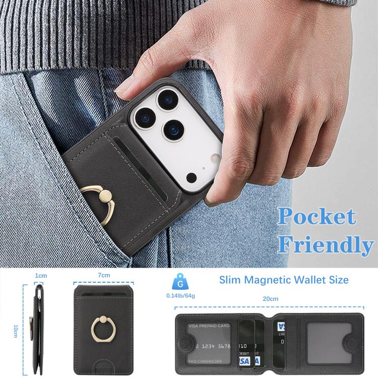 Kalebol MagSafe Leather Phone Case with Strong Magnetic Card Bag Holder