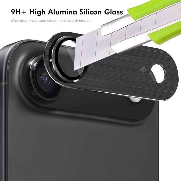 ENKAY Anti-reflection Camera Lens Brushed Aluminium Alloy Tempered Glass Film