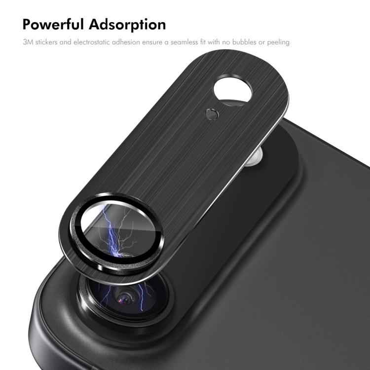 ENKAY Anti-reflection Camera Lens Brushed Aluminium Alloy Tempered Glass Film