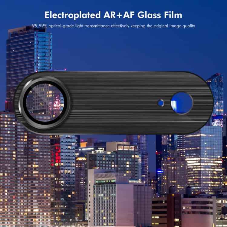 ENKAY Anti-reflection Camera Lens Brushed Aluminium Alloy Tempered Glass Film