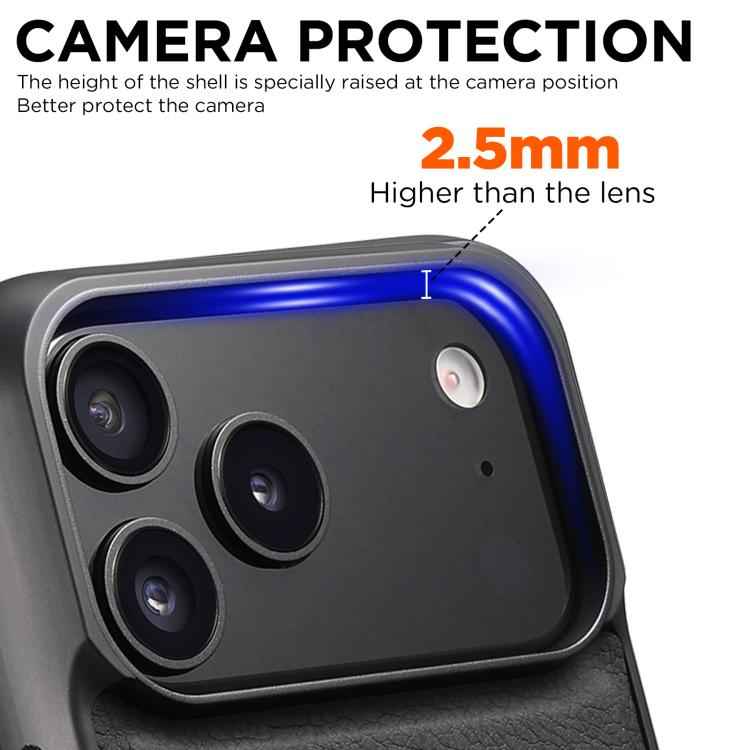 Suteni G5 Litchi Leather Magnetic MagSafe Phone Case