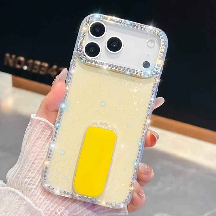 Rhinestone Glitter TPU 4-corners Anti-fall Phone Case with Holder